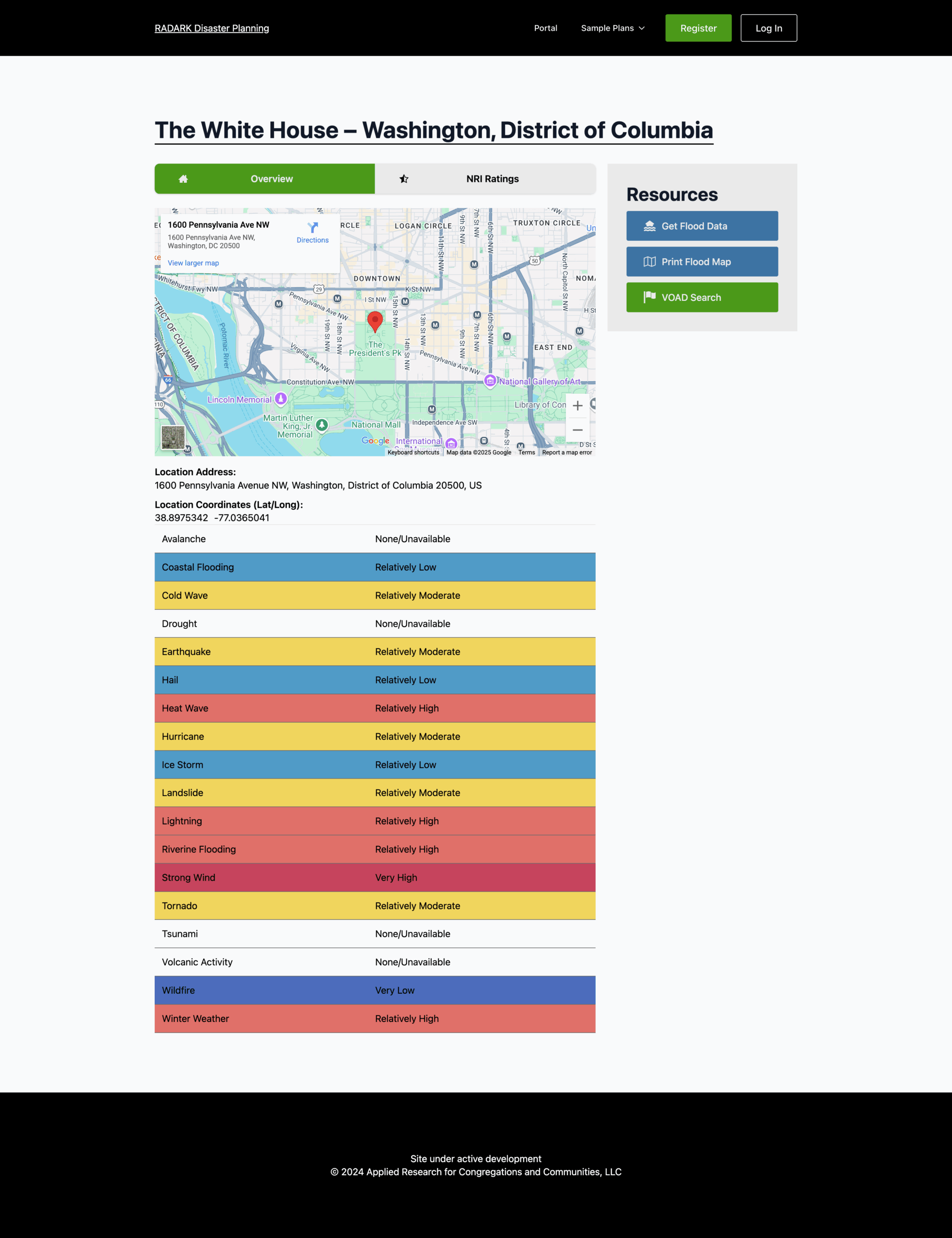 Radark site example